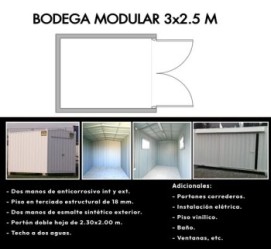 Bodega Modular ≈3m x 2,5m