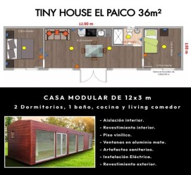 >Tiny House El Paico ≈36 m²