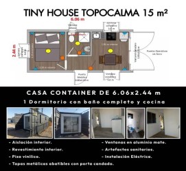 Tiny House Topocalma 15 m² ≈6,06m x 2,44m